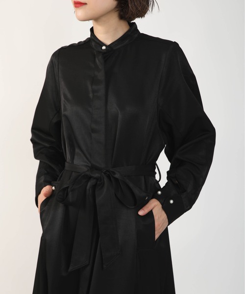 PICCIN（ピッチン）の「パールボタンコートワンピース（ワンピース・レディース・ブラック/ベージュ・M）」の10枚目の写真