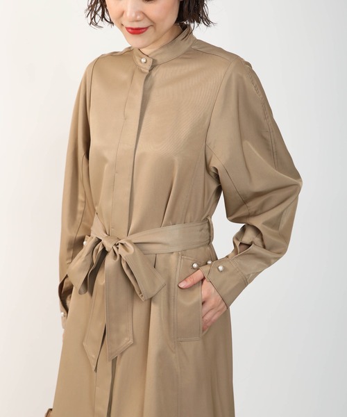 PICCIN（ピッチン）の「パールボタンコートワンピース（ワンピース・レディース・ブラック/ベージュ・M）」の20枚目の写真