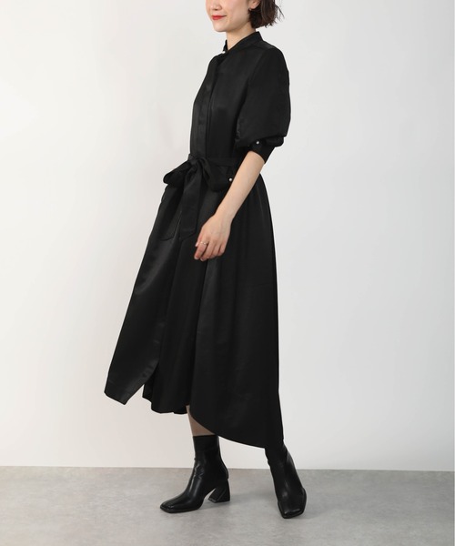 PICCIN（ピッチン）の「パールボタンコートワンピース（ワンピース・レディース・ブラック/ベージュ・M）」の4枚目の写真