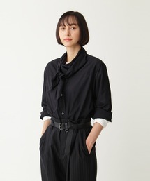 マーガレットハウエル PIECE DYED WASHED COTTON長袖シャツ MARGARET 