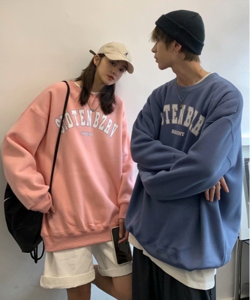 ARCADE（アーケード）の「春 韓国風 オーバーサイズ カレッジロゴ 薄手 軽量ライト スウェット -ARCADE Limited Line-（スウェット・レディース・ホワイト/ブラック/グレー/ピンク/ブルー・MEDIUM/LARGE）」の6枚目の写真