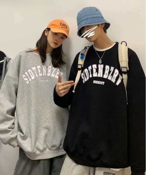 ARCADE（アーケード）の「春 韓国風 オーバーサイズ カレッジロゴ 薄手 軽量ライト スウェット -ARCADE Limited Line-（スウェット・レディース・ホワイト/ブラック/グレー/ピンク/ブルー・MEDIUM/LARGE）」の7枚目の写真