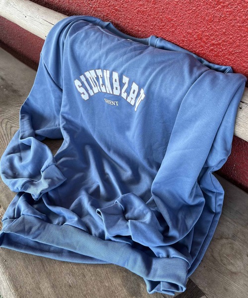 ARCADE（アーケード）の「春 韓国風 オーバーサイズ カレッジロゴ 薄手 軽量ライト スウェット -ARCADE Limited Line-（スウェット・レディース・ホワイト/ブラック/グレー/ピンク/ブルー・MEDIUM/LARGE）」の9枚目の写真