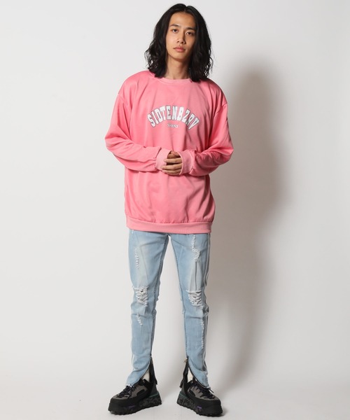 ARCADE（アーケード）の「春 韓国風 オーバーサイズ カレッジロゴ 薄手 軽量ライト スウェット -ARCADE Limited Line-（スウェット・レディース・ホワイト/ブラック/グレー/ピンク/ブルー・MEDIUM/LARGE）」の21枚目の写真