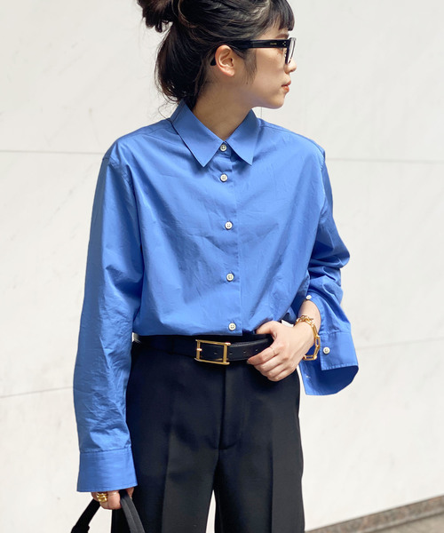 美品★ AP STUDIO トーマスメイソン コットン ベーシック ブルーシャツ 中古・古着通販】AP STUDIO (エーピーストゥディオ) THOMAS