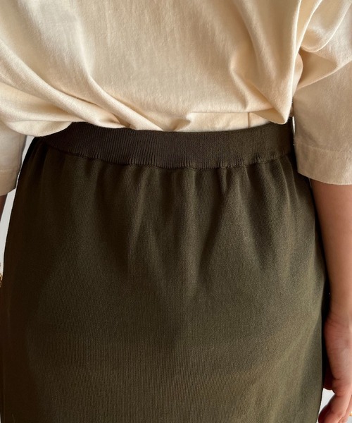 CAPRICIEUX LE'MAGE(カプリシューレマージュ)の「ドッキングマーメイドスカート(スカート・レディース・ブラック/カーキ・FREE)」の18枚目の写真