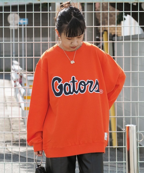 DISCUS ATHLETIC（ディスカス　アスレチック）の「【ＤＩＳＣＵＳ×ＵＮＩＶ．ＦＬＯＲＩＤＡ】 カレッジスウェット　WEB限定（スウェット・レディース・ネイビー/グレー/ホワイト/オレンジ・L/M）」の4枚目の写真