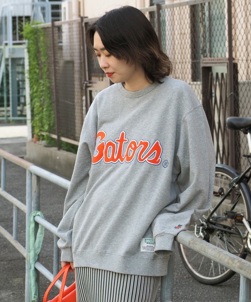 DISCUS ATHLETIC（ディスカス　アスレチック）の「【ＤＩＳＣＵＳ×ＵＮＩＶ．ＦＬＯＲＩＤＡ】 カレッジスウェット　WEB限定（スウェット・レディース・ネイビー/グレー/ホワイト/オレンジ・L/M）」の20枚目の写真
