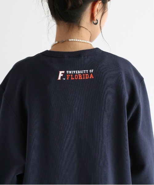 DISCUS ATHLETIC（ディスカス　アスレチック）の「【ＤＩＳＣＵＳ×ＵＮＩＶ．ＦＬＯＲＩＤＡ】 カレッジスウェット　WEB限定（スウェット・レディース・ネイビー/グレー/ホワイト/オレンジ・L/M）」の14枚目の写真