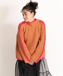 bohmal | スリーブラインカラフルミックスニット(ニット/セーター)