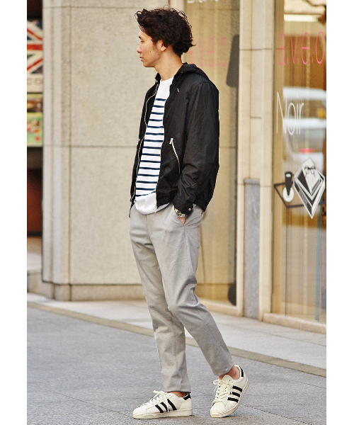 EDIFICE（エディフィス）の「◇N/PEメッシュ フードブルゾン（ブルゾン・メンズ・ネイビー/ブラック/ホワイト・48/44/50/46）」の4枚目の写真