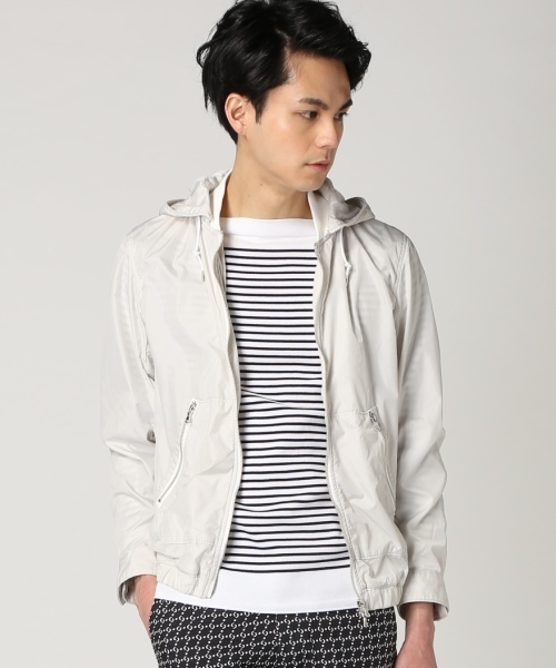 EDIFICE（エディフィス）の「◇N/PEメッシュ フードブルゾン（ブルゾン・メンズ・ネイビー/ブラック/ホワイト・48/44/50/46）」の6枚目の写真