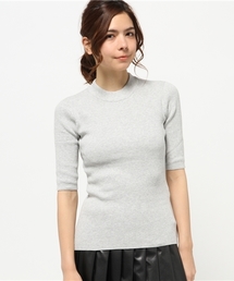 CIAOPANIC | 【Ciaopanic】　C1005分袖無地RIBハイネック(ニット/セーター)