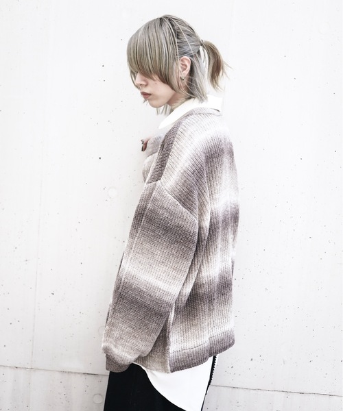 HLM（エイチエルエム）の「Gradation KNITV CARDIGAN/グラデーション