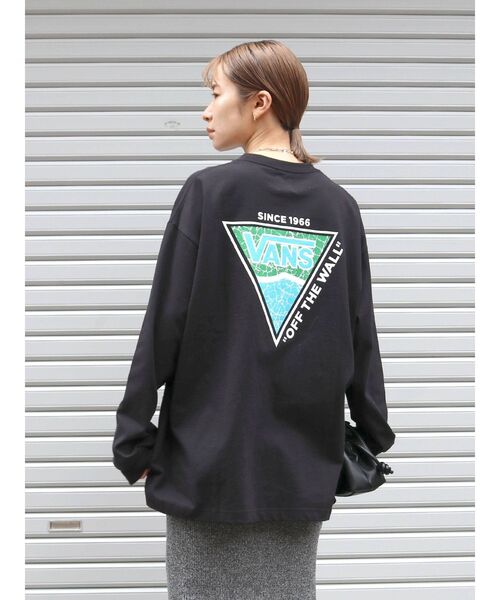 VANS（バンズ）の「Vans別注 バックロゴロングスリーブTee（Tシャツ/カットソー・レディース・ブラック/パープル/オフホワイト・FREE）」の3枚目の写真