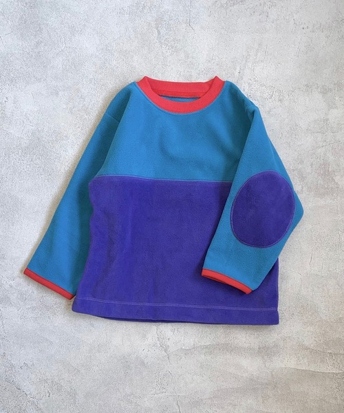 Life Support Products（ライフサポートプロダクツ）の「リサイクルフリースツートンプルオーバー（80～150cm）（スウェット・キッズ・ブラウン/ライトブルー/ブルー・80/130/100/90/140/150/110/120）」の3枚目の写真