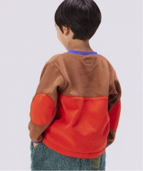 Life Support Products（ライフサポートプロダクツ）の「リサイクルフリースツートンプルオーバー（80～150cm）（スウェット・キッズ・ブラウン/ライトブルー/ブルー・80/130/100/90/140/150/110/120）」の5枚目の写真
