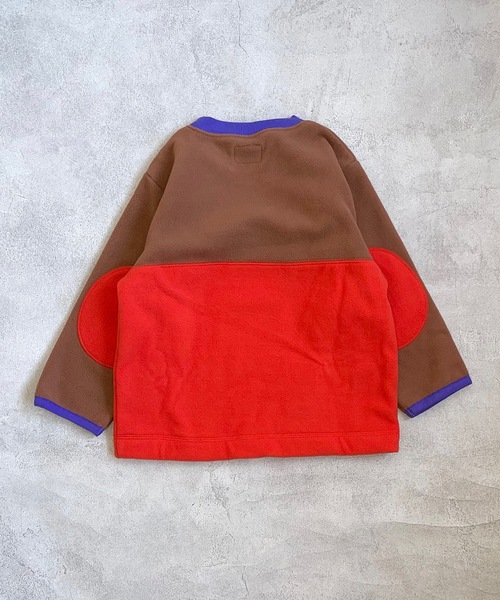 Life Support Products（ライフサポートプロダクツ）の「リサイクルフリースツートンプルオーバー（80～150cm）（スウェット・キッズ・ブラウン/ライトブルー/ブルー・80/130/100/90/140/150/110/120）」の8枚目の写真