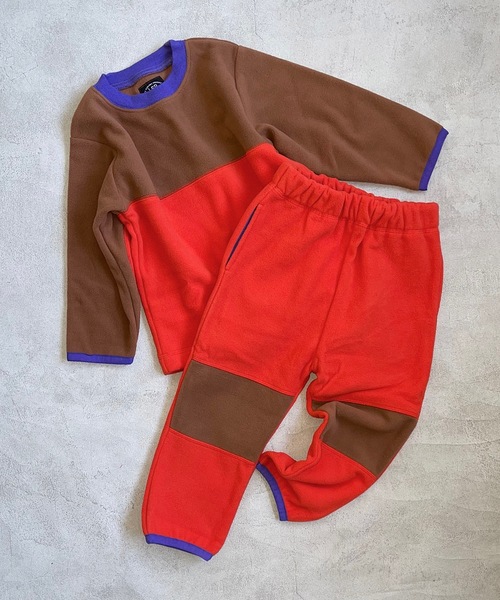 Life Support Products（ライフサポートプロダクツ）の「リサイクルフリースツートンプルオーバー（80～150cm）（スウェット・キッズ・ブラウン/ライトブルー/ブルー・80/130/100/90/140/150/110/120）」の14枚目の写真