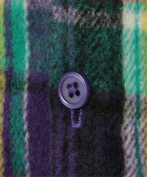 BEVERLY HILLS POLO CLUB(ビバリーヒルズポロクラブ)の「BEVERLY HILLS POLO CLUB ビバリーヒルズポロクラブ チェックオーバーシャツ(シャツ/ブラウス・レディース・ライトブルー/パープル/マスタード/ネイビー・M)」の5枚目の写真