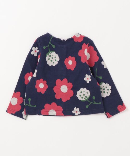 kladskap（クレードスコープ）の「花柄長袖カーディガン（カーディガン/ボレロ・キッズ・マスタード/ネイビー・100cm/120cm/90cm/110cm）」の3枚目の写真