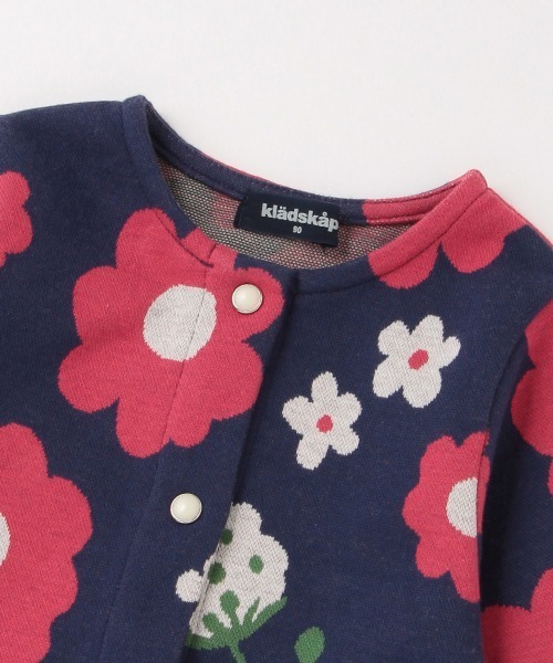 kladskap（クレードスコープ）の「花柄長袖カーディガン（カーディガン/ボレロ・キッズ・マスタード/ネイビー・100cm/120cm/90cm/110cm）」の5枚目の写真