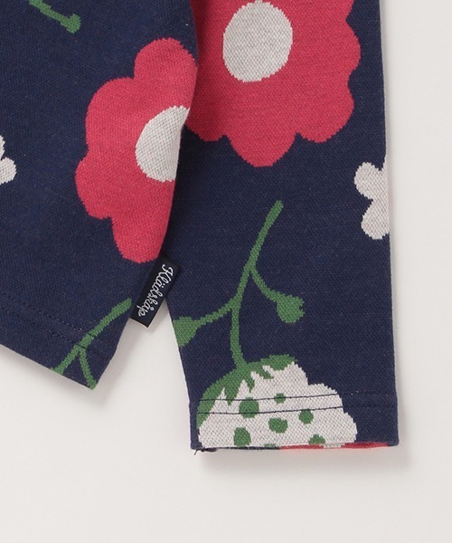 kladskap（クレードスコープ）の「花柄長袖カーディガン（カーディガン/ボレロ・キッズ・マスタード/ネイビー・100cm/120cm/90cm/110cm）」の6枚目の写真