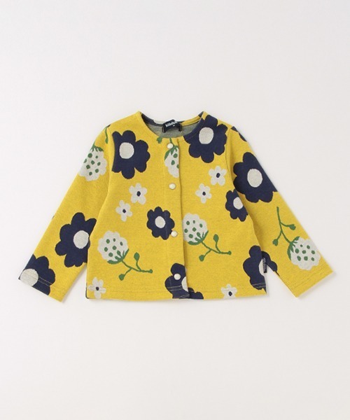 kladskap（クレードスコープ）の「花柄長袖カーディガン（カーディガン/ボレロ・キッズ・マスタード/ネイビー・100cm/120cm/90cm/110cm）」の9枚目の写真