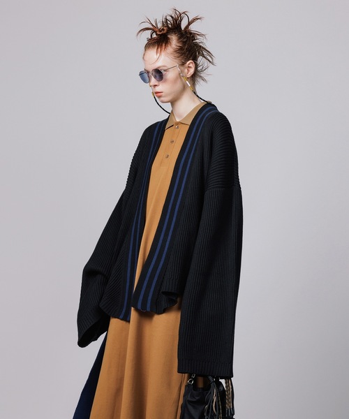 ジャケット・アウター NON TOKYO JERSEY CARDIGAN NON TOKYO(ノントーキョー)の「CACHECOEUR WIDE KNIT CARDIGAN