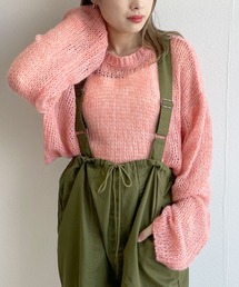 w closet | モヘア混ショートクルーネックプルオーバー(ニット/セーター)