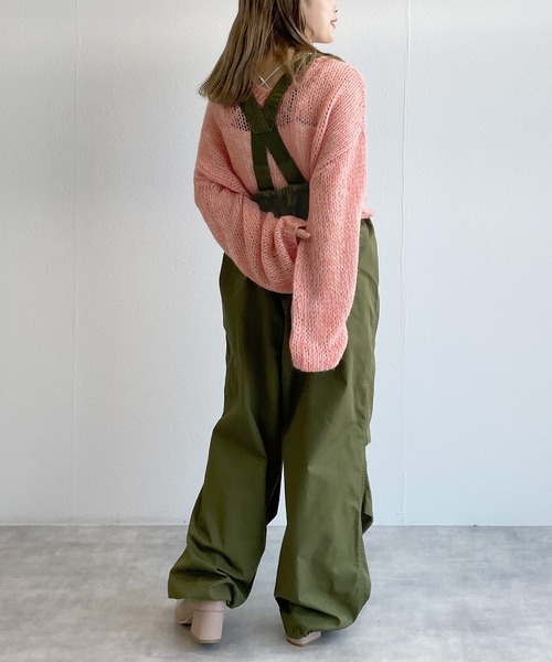 w closet（ダブルクローゼット）の「モヘア混ショートクルーネックプルオーバー（ニット/セーター・レディース・ピンク/イエロー/グリーン・FREE）」の8枚目の写真