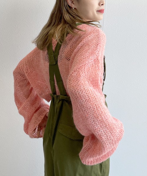 w closet（ダブルクローゼット）の「モヘア混ショートクルーネックプルオーバー（ニット/セーター・レディース・ピンク/イエロー/グリーン・FREE）」の11枚目の写真