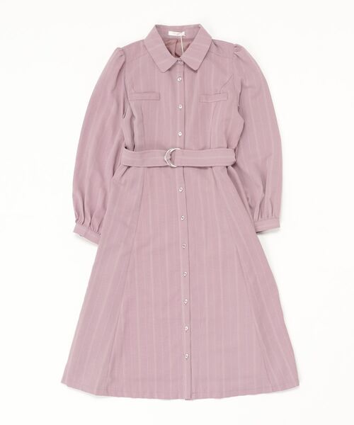 TRUDEA(トルディア)の「シャドーストライプシャツワンピース(シャツワンピース・レディース・ネイビー/ブルー/ラベンダー/ブラウン/テラコッタ/ミント・MEDIUM)」の13枚目の写真