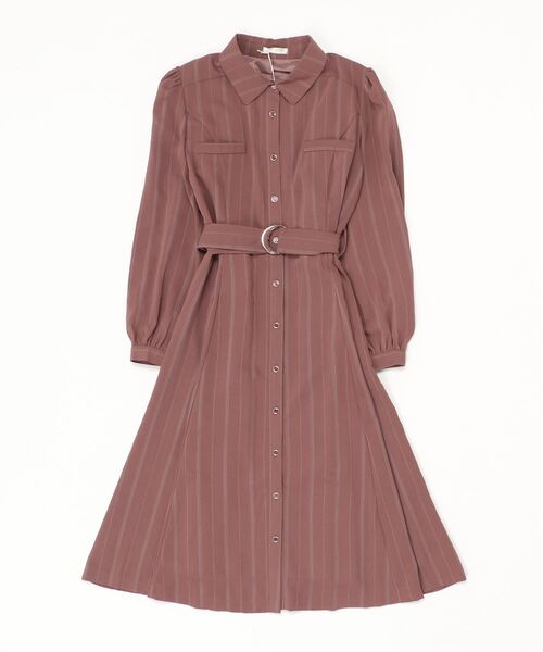 TRUDEA(トルディア)の「シャドーストライプシャツワンピース(シャツワンピース・レディース・ネイビー/ブルー/ラベンダー/ブラウン/テラコッタ/ミント・MEDIUM)」の10枚目の写真