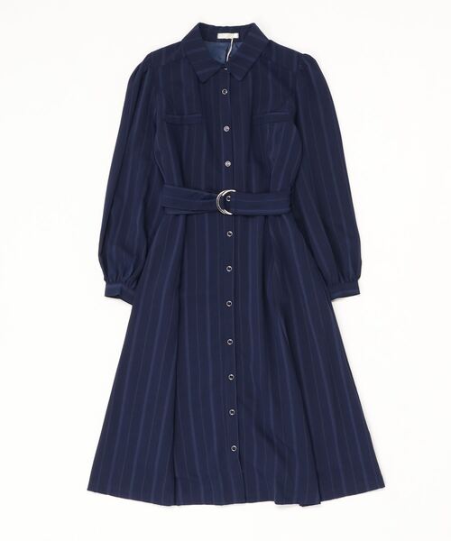 TRUDEA(トルディア)の「シャドーストライプシャツワンピース(シャツワンピース・レディース・ネイビー/ブルー/ラベンダー/ブラウン/テラコッタ/ミント・MEDIUM)」の9枚目の写真