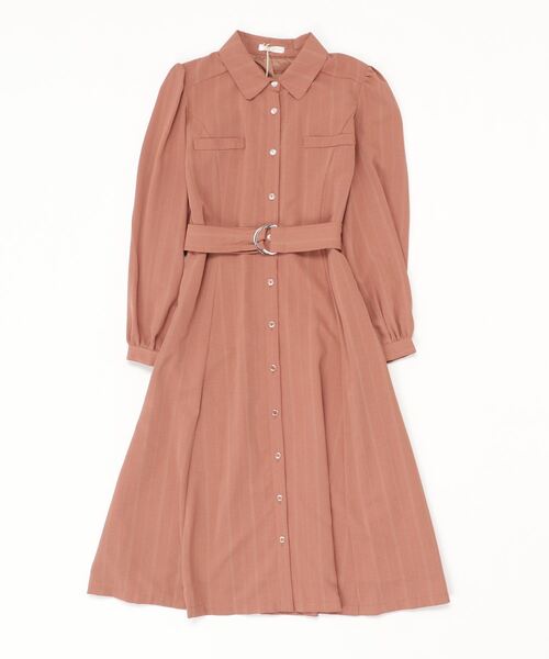 TRUDEA(トルディア)の「シャドーストライプシャツワンピース(シャツワンピース・レディース・ネイビー/ブルー/ラベンダー/ブラウン/テラコッタ/ミント・MEDIUM)」の8枚目の写真