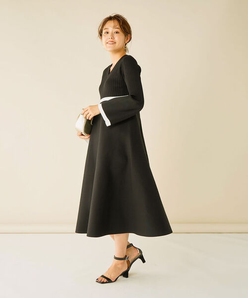 NOLLEY’S(ノーリーズ)の「《手洗い可能》Vネックワンピース(ワンピース・レディース・ブラック/ブラック系その他3・38)」の10枚目の写真