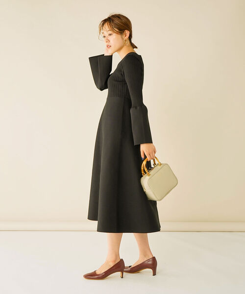 NOLLEY’S(ノーリーズ)の「《手洗い可能》Vネックワンピース(ワンピース・レディース・ブラック/ブラック系その他3・38)」の18枚目の写真