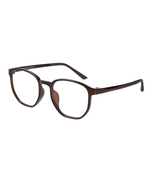 ゾフ　Zoff ウェリントン　メガネ　ブラウン Zoff（ゾフ）の「ウェリントン型 めがね｜伊達メガネ｜黒縁
