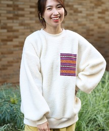 チチカカ | カラフルボアプルオーバー(スウェット)