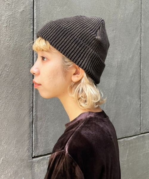 CIAOPANIC（チャオパニック）の「ピグメントニット帽（ニットキャップ/ビーニー・レディース・ブラック/レッド/スカイブルー/ホワイト・ONE SIZE）」の13枚目の写真