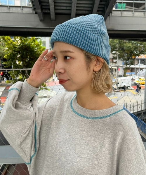 CIAOPANIC（チャオパニック）の「ピグメントニット帽（ニットキャップ/ビーニー・レディース・ブラック/レッド/スカイブルー/ホワイト・ONE SIZE）」の22枚目の写真