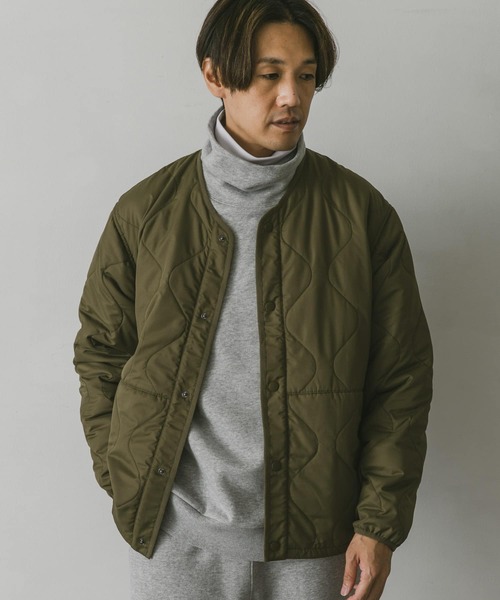 URBAN RESEARCH DOORS（アーバンリサーチドアーズ）の「『UR TECH』中綿キルティングジャケット（ダウンジャケット/コート・メンズ・オリーブ/ブラック/オフホワイト/ブルー・MEDIUM/LARGE）」の7枚目の写真