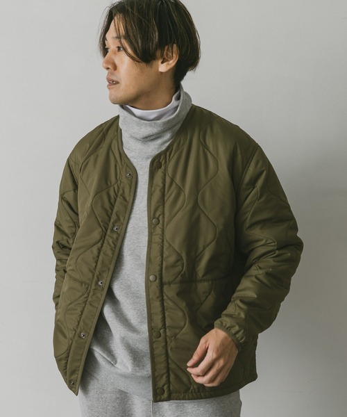 URBAN RESEARCH DOORS（アーバンリサーチドアーズ）の「『UR TECH』中綿キルティングジャケット（ダウンジャケット/コート・メンズ・オリーブ/ブラック/オフホワイト/ブルー・MEDIUM/LARGE）」の10枚目の写真