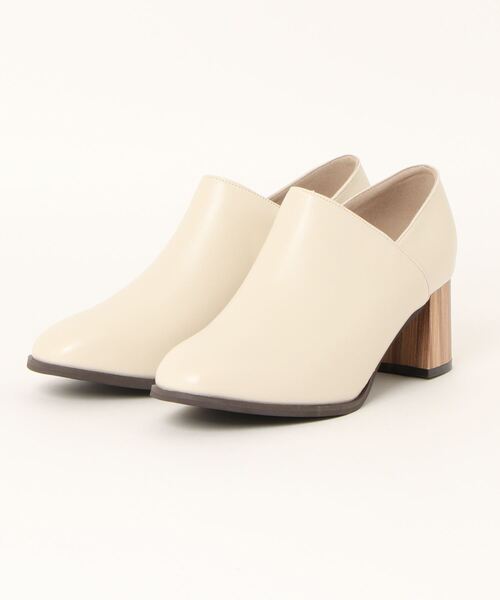 Te chichi TERRASSE（テチチテラス）の「チャンキーヒールブーティ（ブーツ・レディース・モカ/オフホワイト/ブラック・MEDIUM/LARGE）」の4枚目の写真