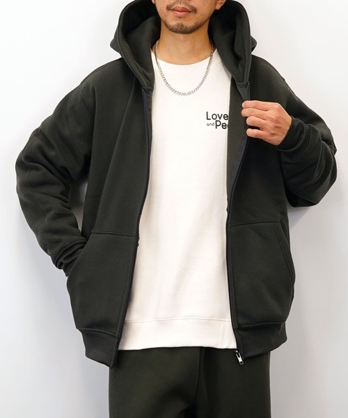 GGD SELECT(ジージーディー セレクト)の「ZIPパーカー 裏起毛(パーカー・メンズ・ブラック/グレー/ライトブラック/ネイビー・M/L/LL)」の3枚目の写真