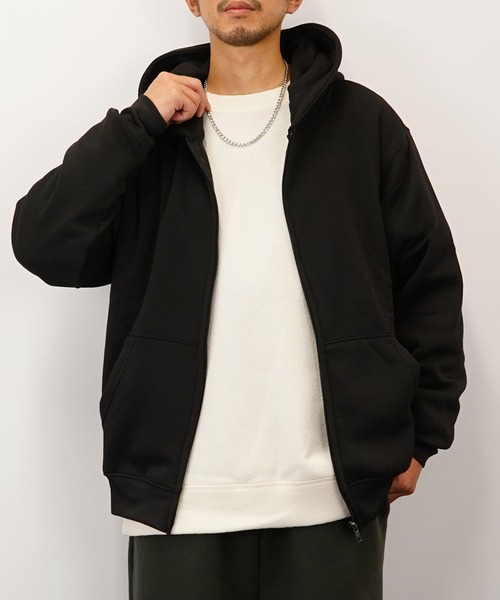 GGD SELECT(ジージーディー セレクト)の「ZIPパーカー 裏起毛(パーカー・メンズ・ブラック/グレー/ライトブラック/ネイビー・M/L/LL)」の8枚目の写真