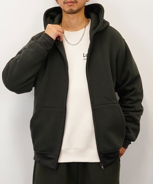 GGD SELECT(ジージーディー セレクト)の「ZIPパーカー 裏起毛(パーカー・メンズ・ブラック/グレー/ライトブラック/ネイビー・M/L/LL)」の21枚目の写真