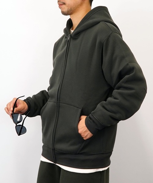 GGD SELECT(ジージーディー セレクト)の「ZIPパーカー 裏起毛(パーカー・メンズ・ブラック/グレー/ライトブラック/ネイビー・M/L/LL)」の22枚目の写真