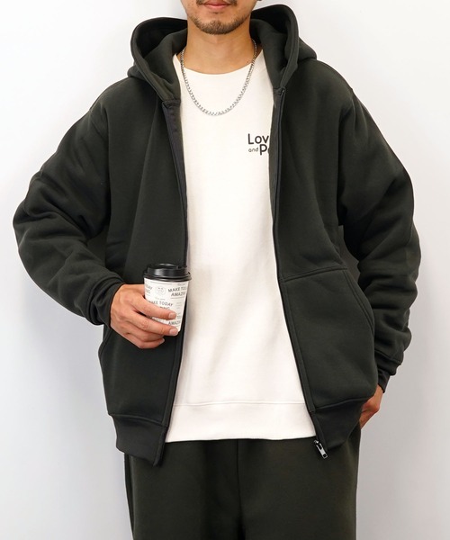 GGD SELECT(ジージーディー セレクト)の「ZIPパーカー 裏起毛(パーカー・メンズ・ブラック/グレー/ライトブラック/ネイビー・M/L/LL)」の19枚目の写真